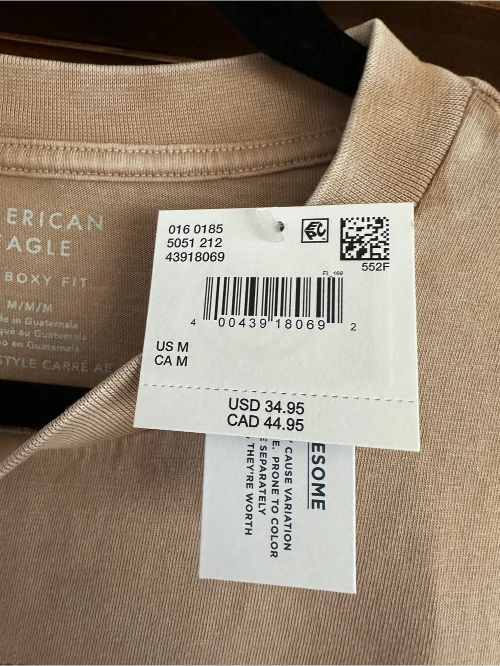American Eagle Outfitters Boys Beige Graphic Bronco Boxy Tee NWT
